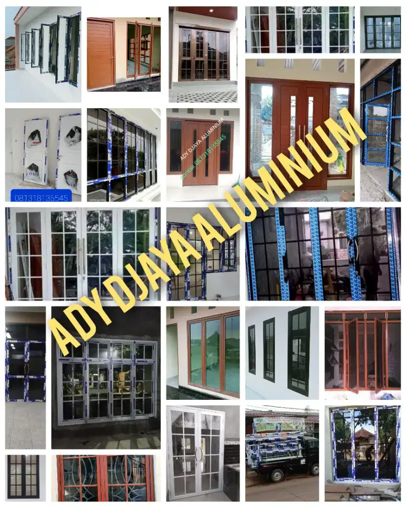 Kusen aluminium jendela dan pintu