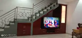 Lemari tangga mewah led tv 67inch. New design.