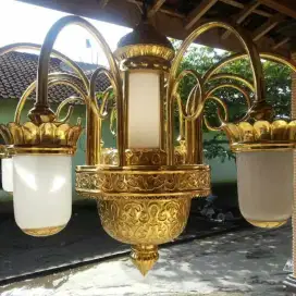 Lampu hias kubah utama masjid, lampu masjid dan mushola