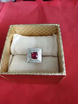Cincin Eropa Pria Berlian Ruby Afrika F&amp;CO Model Kode 006