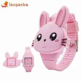 Jam Tangan LED Anak Bunny Rabbit Kelinci Lucu Model Baru