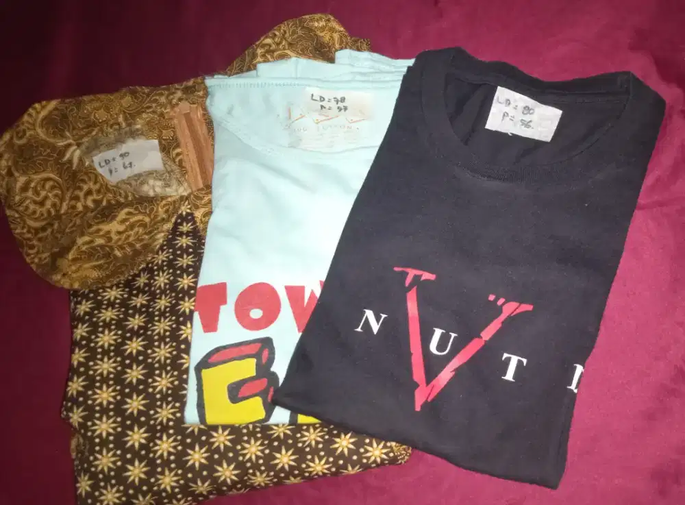 Take all borongan Baju batik dan kaos wanita murah size kecil