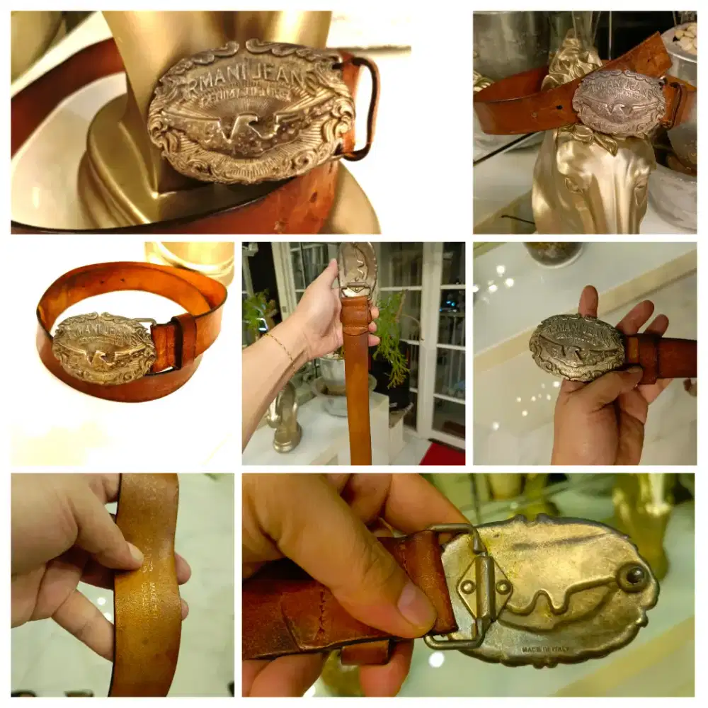 ARMANI JEANS MEN BELT AUTHENTIC 1000% LIKE NEW NEGO SAJA GAN.