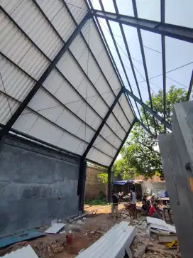 KANOPI,PLAFON PVC,PAGAR,ALUMUNIUM DAN KACA,ROOLING DOOR, FOLDING GATE