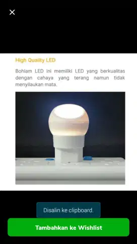 Lampu led tidur otomatis