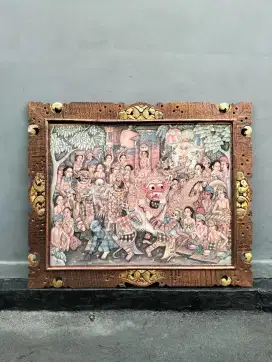 Lukisan bali dengan frame yg mewah asli bali