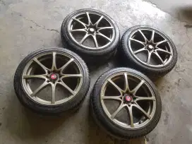 Velg r17 pcd 4x100/114 honda brio mobilio city jazz civic xenia avanza