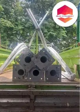 Tiang PJU 7meter single parabolic