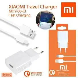 Charger Type C Original Qualcomm 3.0 Fast Charging Xiaomi Ori Mi