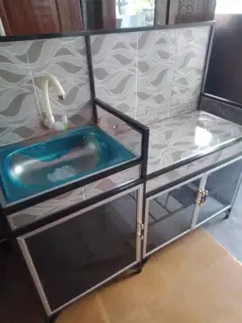 Rak kompor dan wastafel