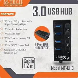 USB HUB 4 PORT USB 3.0 ON OFF HI SPEED / USB HUB VERSI 3.0 / USB 3