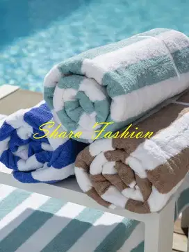 Pool Towel / Handuk Renang / Mandi Salur Warna Warni Ukuran Besar