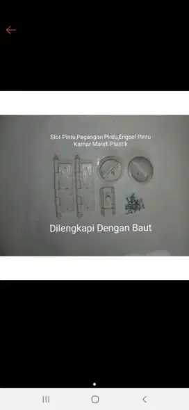 Engsel Slot Kunci Tutup Plastik Pintu Kamar Mandi