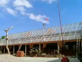 Baja ringan renovasi rumah atap spandek pasir atap genteng metal pasir