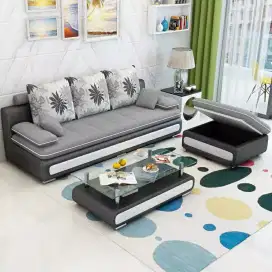 Sofa minimalis L shape ruang keluarga terbaru