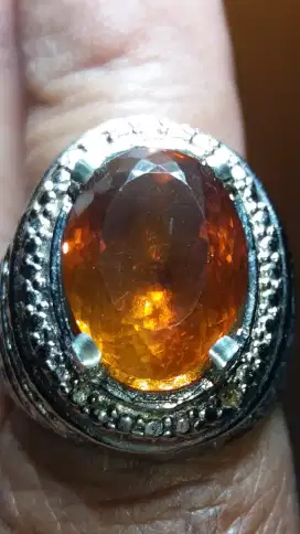 Jual Batu Cincin Golden Yellow Citherine CuttMixed Pretty Keren Good