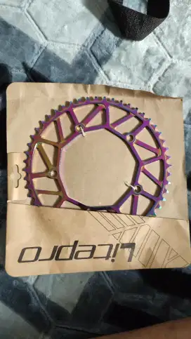 Chainring LitePro Rainbow Pelangi Bunglon ukuran 52T