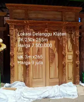 Gebyok kayu jati pintu kusen