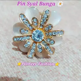 Promo HEBOH Pin Syal Bunga Pin Bunga Cantik