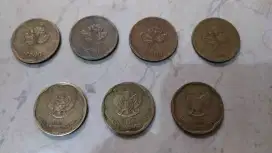 Uang lama koin, bunga melati 500 rupiah, tahun 1991 &amp; 1992, di dps