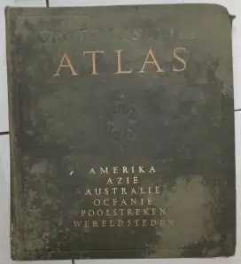 Atlas Grote Elsevier  Hardcover Antik