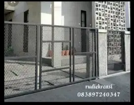 Pintu pagar dorong . pintu pagar lipat .pintu pagar kupu_kupu