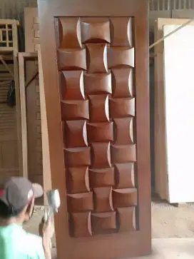 pintu motif anyaman bagus kayu oven
