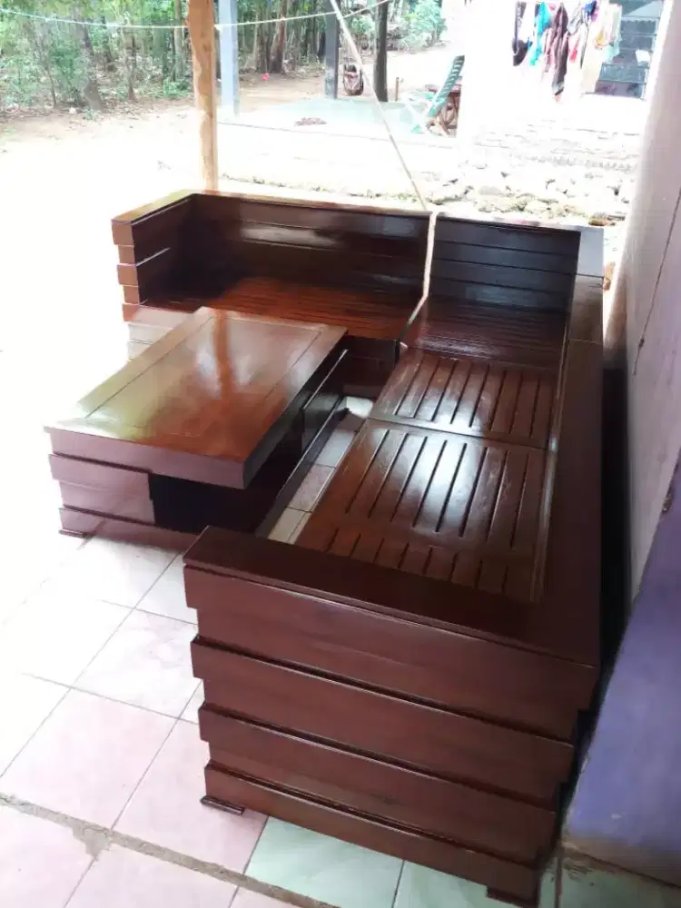 Kursi tamu minimalis box, kursi tamu jati