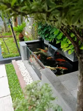 Kolam ikan koi top filter