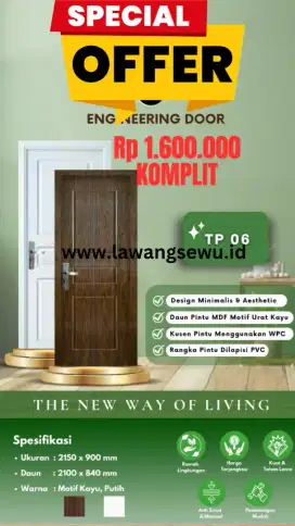 Pintu Kamar Full set, Murah