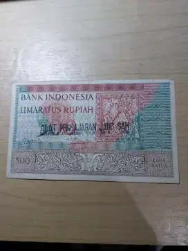 500 Rupiah tahun 1952 Undang Undang Darurat