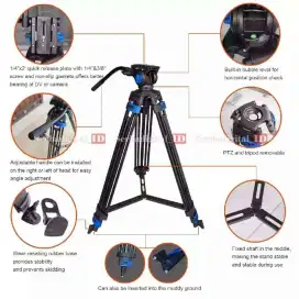 Tripod Kamera Camcorder Takara Hydro B18