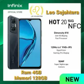 Infinix hot 20 5G ram 4gb 128gb Batere 5000 baru IMEI ok bonus case