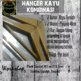 Hanger Kayu Plus Talang