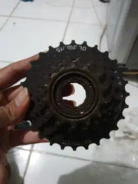 Paket Sprocket 6 Speed Drat Ulir Shimano, Shifter Kanan, dan Handgrip