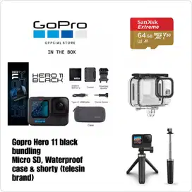 Gopro Hero 11 Black Action Camera Bundling Micro SD Shorty Waterproof