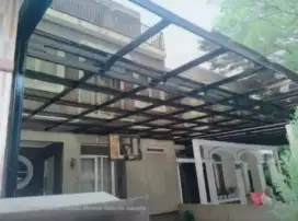 Kanopi  berkualitas, kanopi baja ringan, kanopi solartuuf+Plafon pvc