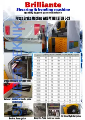 Mesin tekuk plat / mesin bending plat NC. Ready stock.