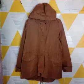 Jaket Parka Big Size F21 Warna Cokelat Unisex