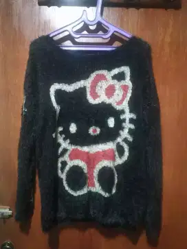 Sweater Hello Kitty Hitam / Baju hello kitty / Sanrio