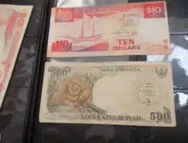 Sle \ Duit|| Uang Kertas Mulus Ori 500 Rupiah Kolektor Tahun 1990 Asli