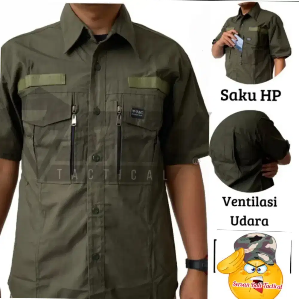 Kemeja Bali Tactical Lengan Pendek