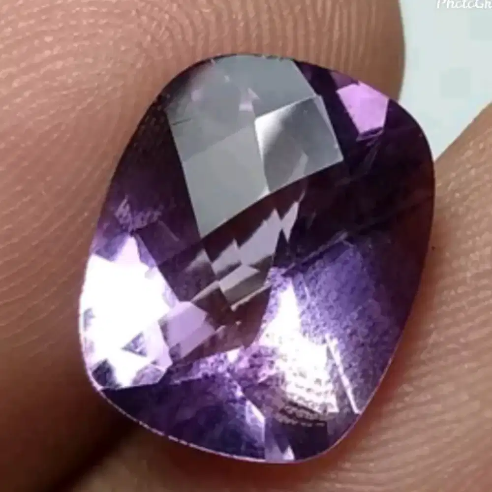 Natural amethyst batu kecubung cuting cekerboard luster top