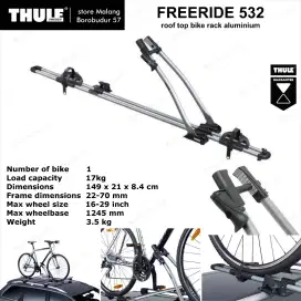 Thule Freeride 532 bike rack rak sepeda atas atap mobil roof