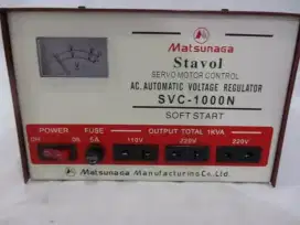 MATSUNAGA Stavol 1000 watt Servo Motor/Soft Start/Regulator/Stabilizer
