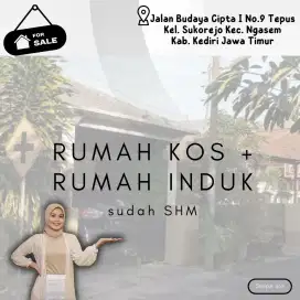 Dijual Milik Pribadi Rumah Kos Aktif Kawasan Strategis Kediri Tepus