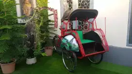 BECAK.BECAK ONTHEL.BECAK LAWASAN.BECAK PAJANGAN KOLEKSI,BECAK ANTIK