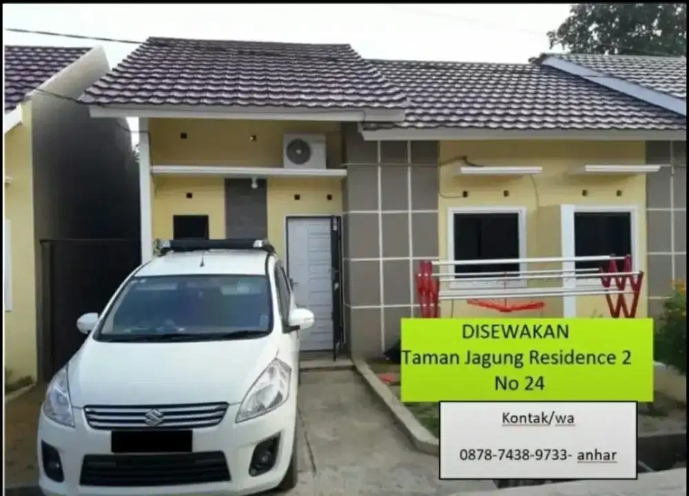 Disewakan rumah dalam  komplek bersih dekat kota