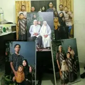 Foto kanvas spanram kayu