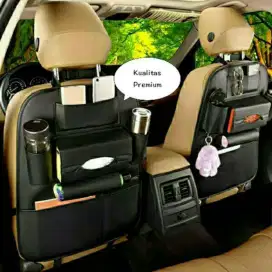 Tas serbaguna di jok belakang, car set organizer kulit premium 1 pcs